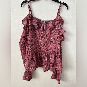 William Rast floral long sleeve top